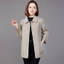 中长款秋冬妈妈大码呢大衣