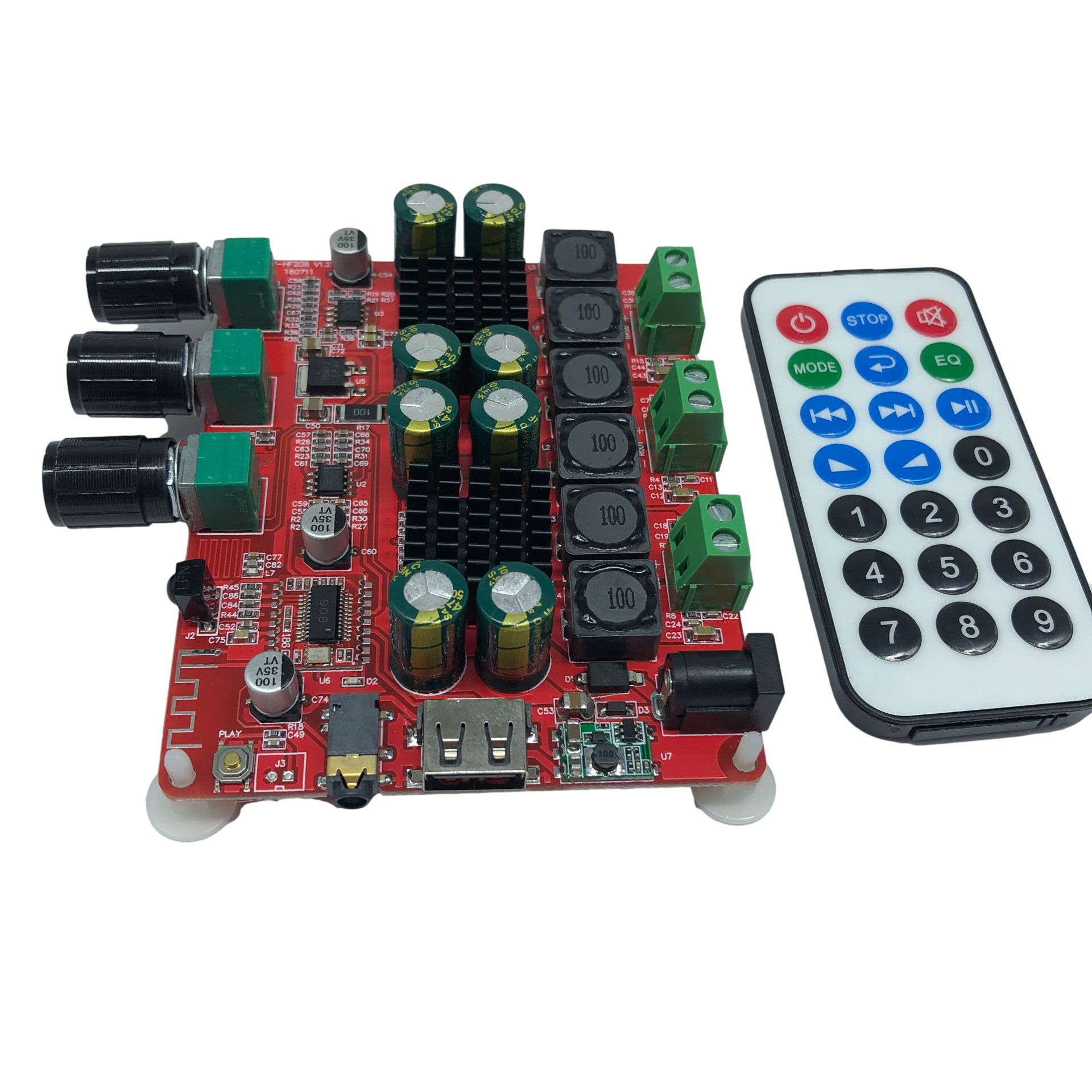 蓝牙数字接收 功放板 2.1 声道功放板 三五电子 HF208