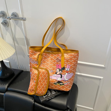 2025时尚新款卡通手提托特女包潮流大容量菜篮子包水桶包斜挎包包