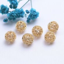 ��ɫ14K�����A��8mm�U�ջ�����鴮�� DIY�ֹ�����ִ��Ʒ���