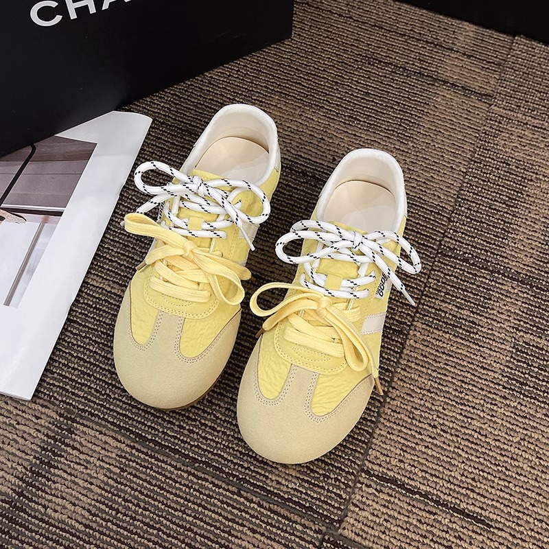 Desun Shoes Women's 2025 Spring New Lace-up Shoes Soft Sole Lightweight Casual Sports Shoes Retro Forrest Gump Shoes