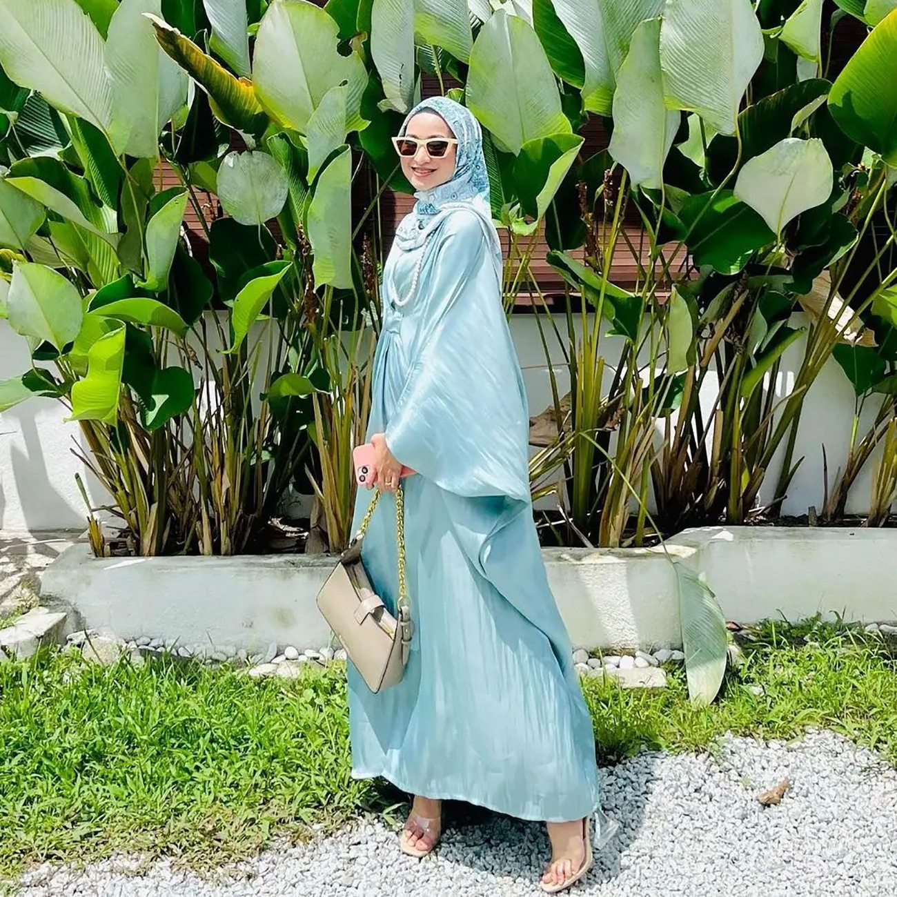 Arabic women's wear民族风出口蝙蝠袖宽松长袍裙马来女袍子