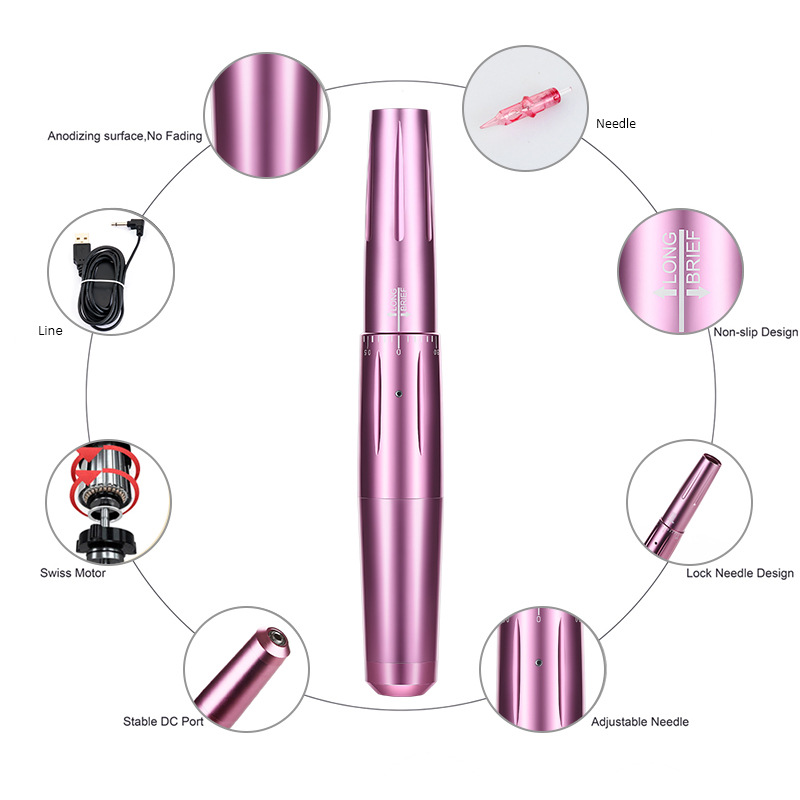 Máquina de bordado de cejas ybeauty enchufable máquina de bordado de cejas de campo magnético fuerte máquina de bordado de cejas de labios de patrón de cejas coreano producto de bordado de estampado semipermanente