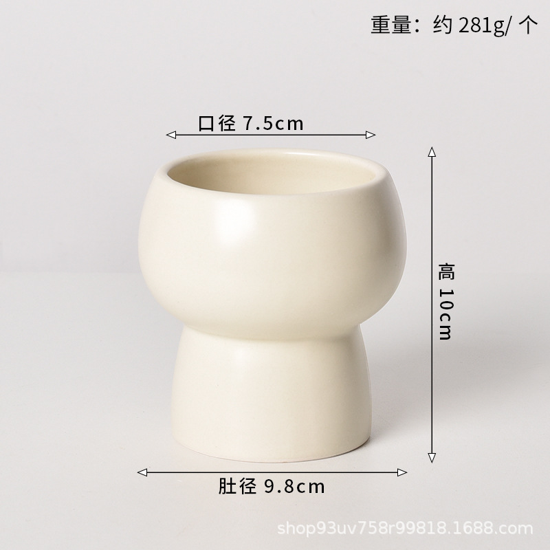 Pot de cerámica crema INS lujo ligero de alto nivel sensación de plantación de orquídeas mariposa simple orquídeas plantación de pot de porcelana blanca Dehua