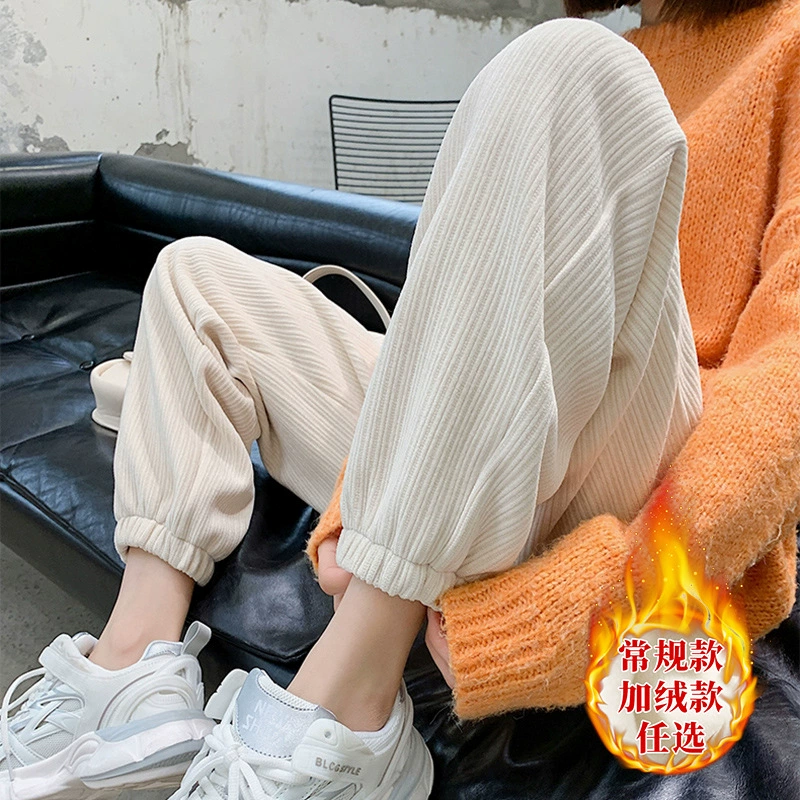 Брюки для беременных, весенне-осенняя верхняя одежда, модные свободные спортивные штаны больших размеров для похудения, Осенние штаны для беременных, вельветовые