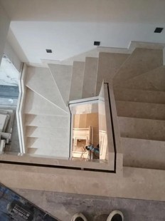 Ultraman Beige Marble Hotel Lobby Villa Decoration Stair Wall Floor Decoration Limited Time Offer Excellent Quality