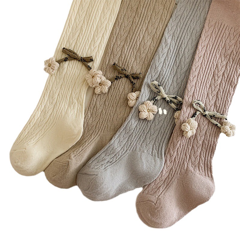 Los calcetines transfronterizos de los niños de Tiantai peinaron las polainas de las pantimedias de las muchachas del algodón