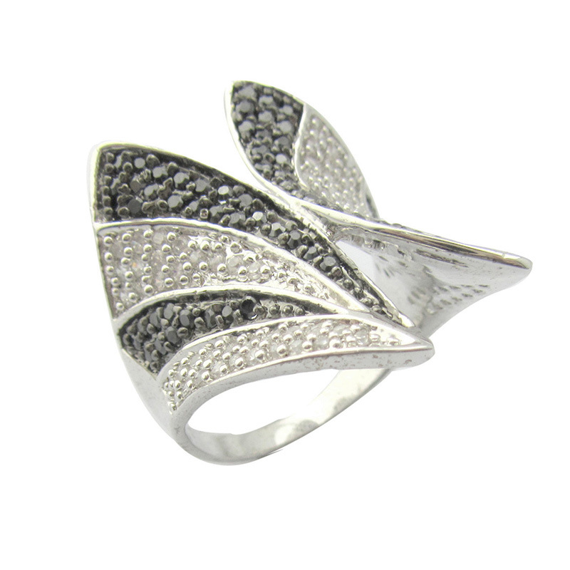 Estilo De Moda Serpiente Plata Esterlina Enchapado Embutido Circón Anillos display picture 16