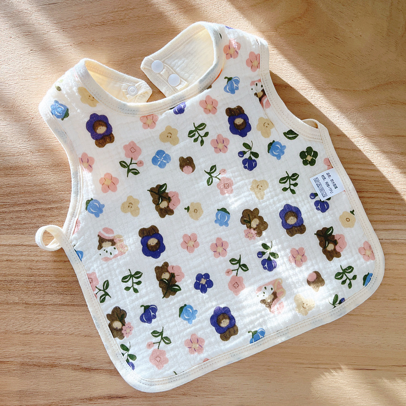 Babecera de algodón para bebés y bebés, toalla de saliva impermeable, toalla de almohadilla de leche anti-vomitación, bolsillo de comida, otoño y invierno