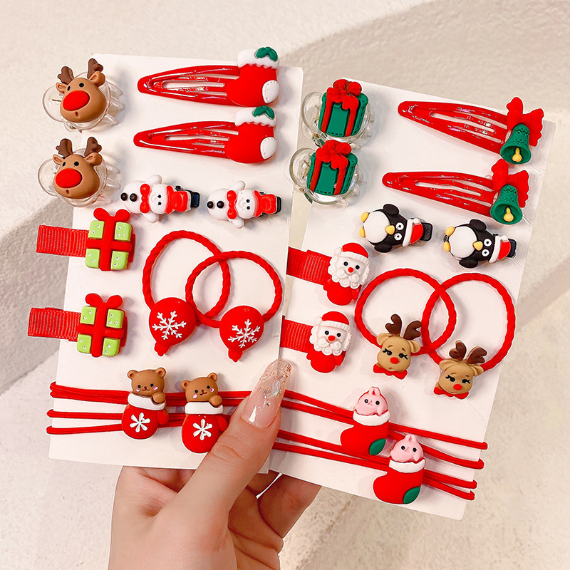 Girl's Cartoon Style Snowman Arylic Hair Clip Hair Tie display picture 3