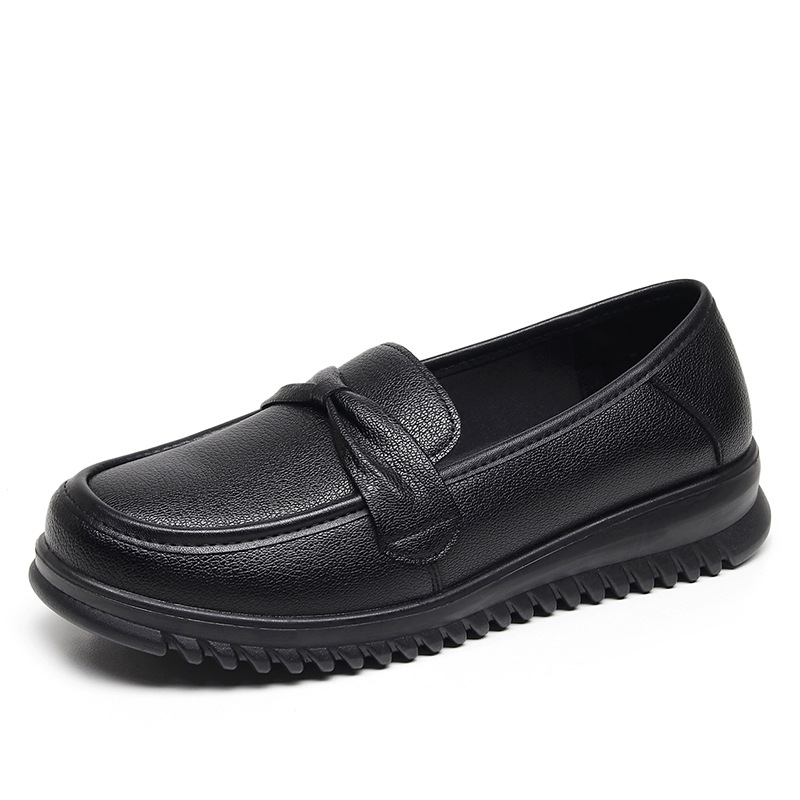 New Women's With Soft Soles, Breathable Single For Middle-aged And Elderly, Non-slip Casual Leather Shoes, Flat-soled_vogvips.com