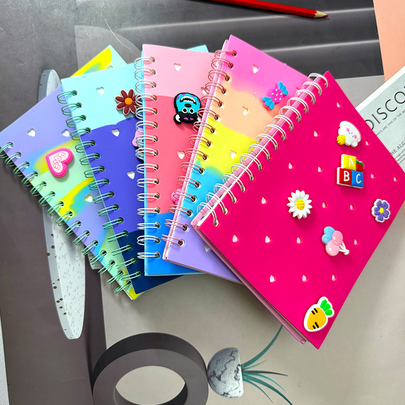 Cuaderno de silicona A5 DIY desmontable cuaderno de dibujos animados cuaderno