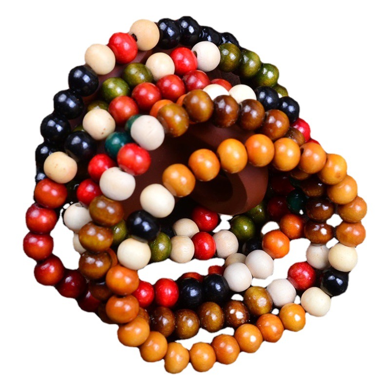Rosewood Buddhist Prayer Beads 108 Beads Bracelet Wholesale from Street Vendors 8mm Imitation Sandalwood Beads Bracelet E-Commerce Cultural Goods