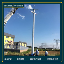 10KV-220KV钢管杆单双回路直线转角电力钢杆定制热镀锌钢制电线杆