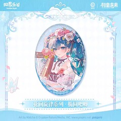 正規品 LOFTER 初音ミク フラワーメロディーシリーズ オーバルバーバッジ フォトカードスタンド