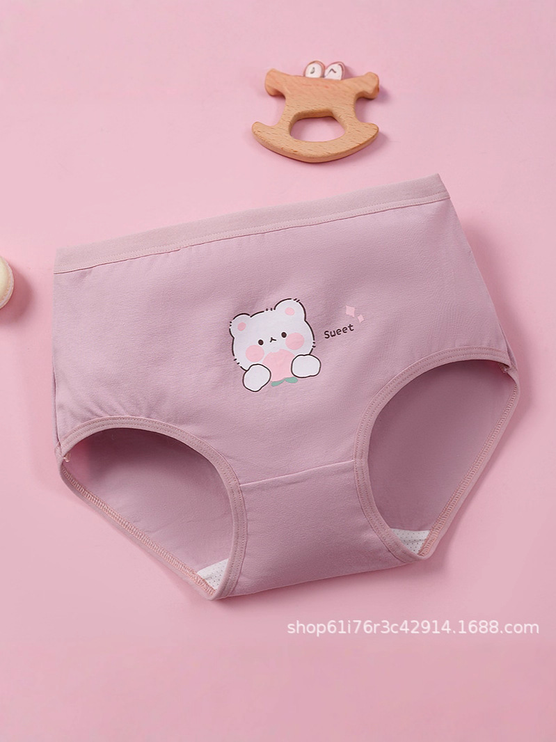 En nombre de la ropa interior de algodón para niños, ropa interior de dibujos animados de algodón para niños, triángulo para niñas, bragas para niñas, triángulo