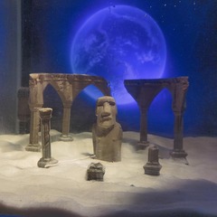 冬官手作 水泥魚缸造景擺件裝飾品苔蘚盆微景觀廢墟建築物景觀石