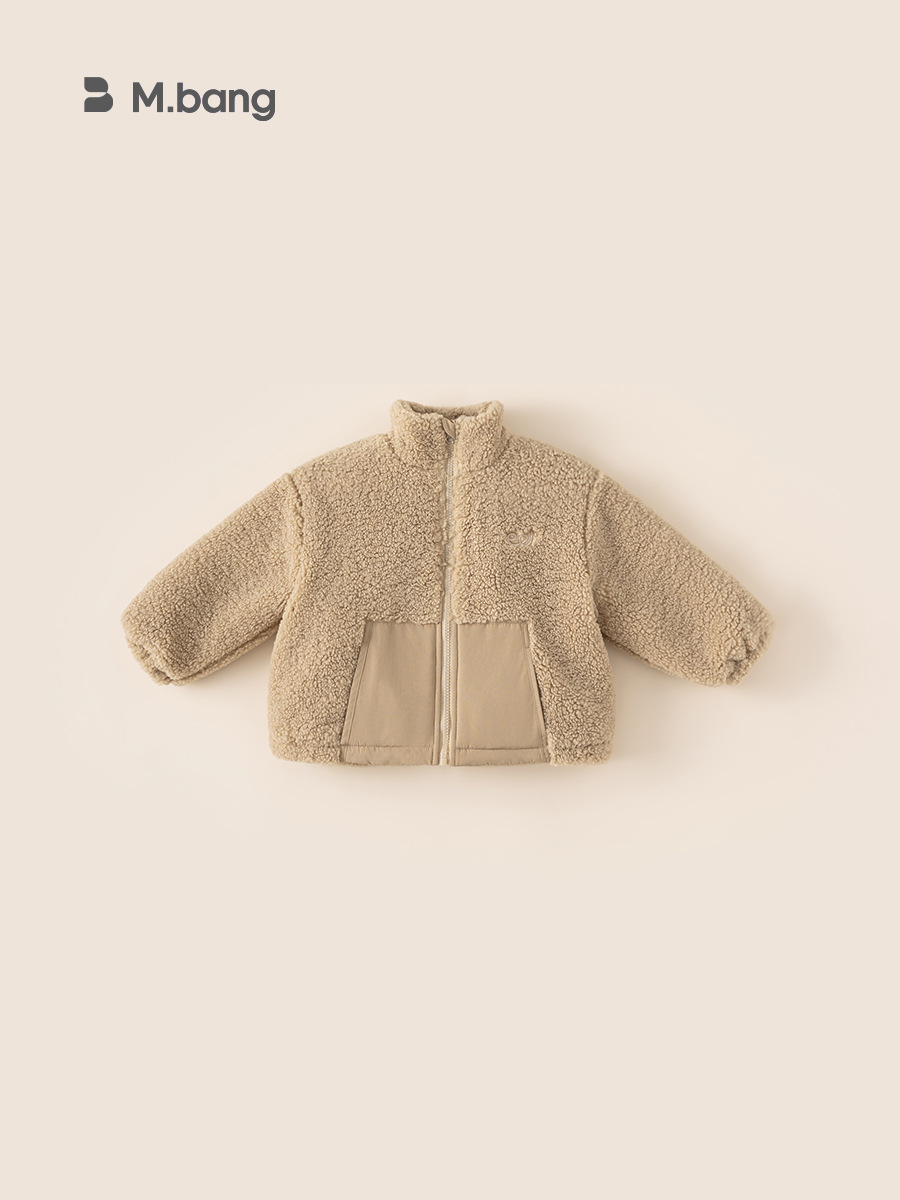 Yubao ropa para niños chaqueta de algodón para niños invierno engrosado suéter de piel ropa caliente de cuello superior cardigan