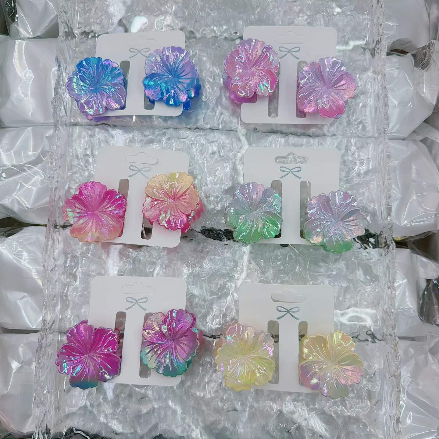 Europa y los Estados Unidos explotaron 8CM huevo flores clip de cabello de alta calidad para mujeres agarrar el cabello de tiburón color caramelo transfronterizo agarrar clip de cabello