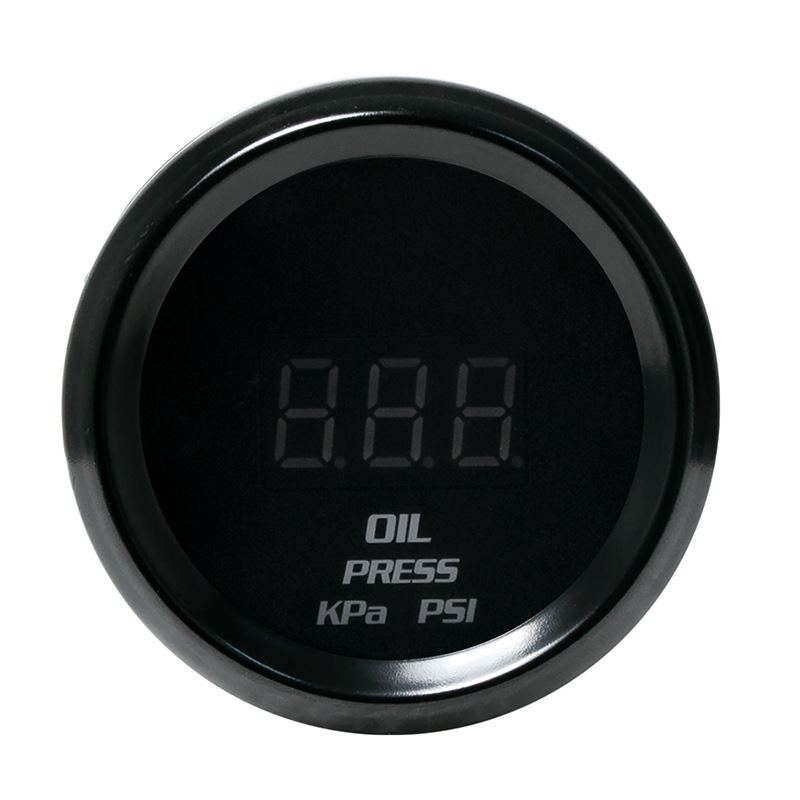 Car modification instrument 12V universal blue light digital display rotary meter booster water temperature oil pressure oil temperature voltage 52MM