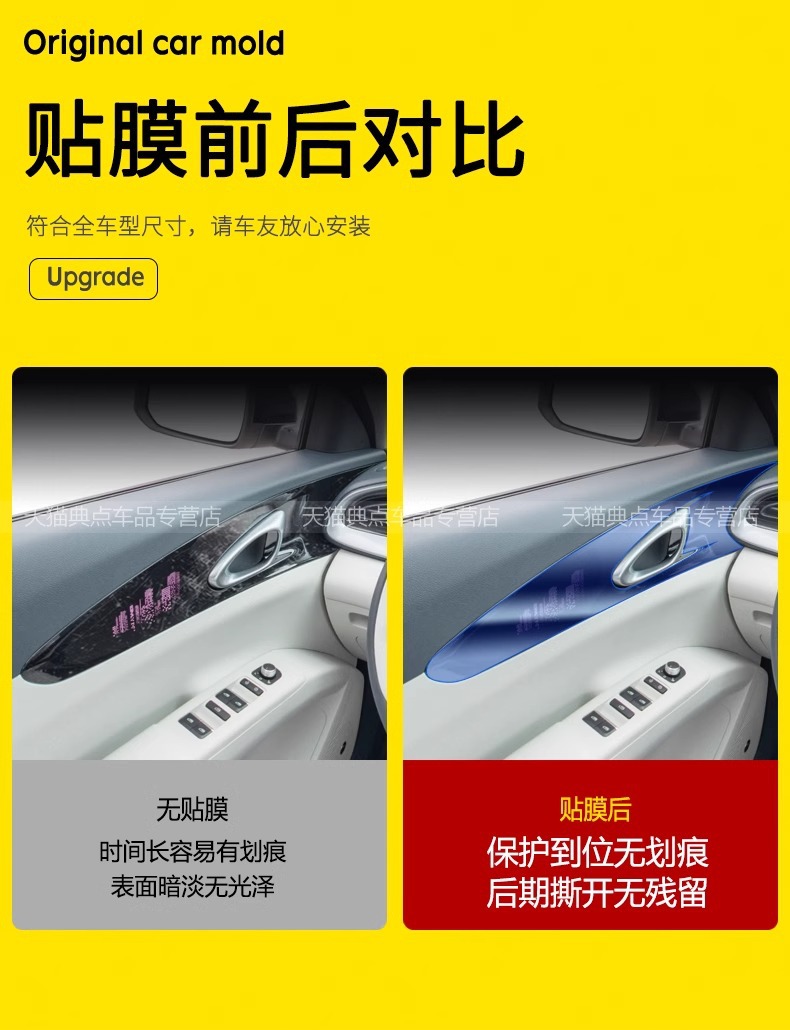 Suitable for 2025 Geely Star Wish Inner Door Handle Paint Panel Interior Protection Film Automotive Supplies Accessories
