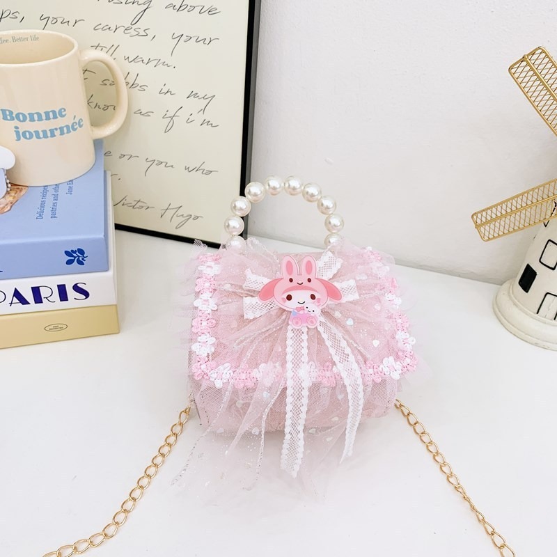 Niños pequeños bolsos de hombro perlas bolsos de chicas nuevas bolsas de cambio de chicas bolsos de mano transfronterizos