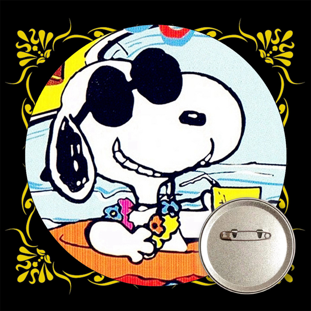 Snoopy bar transfronterizo insignia broche de estaño metal medallas conmemorativas anime periferia al por mayor