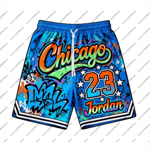 23 Men's Running Fitness Mesh Shorts Quick-Dry Men's Gym Casual Sports Pants Chicago Sports Long Pants Basketball