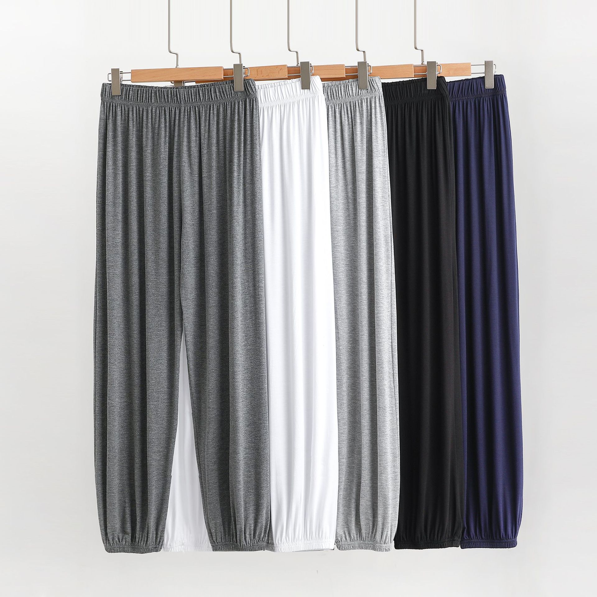 Spring and Summer Men's Modal Thin Sports Casual Trousers Loose Leg Anti-mosquito Pants plus size Breathable Simple Men's Pants