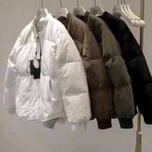 2025年秋冬时尚新款保暖棉服女宽松纯色棒球服领慵懒风面包服外套