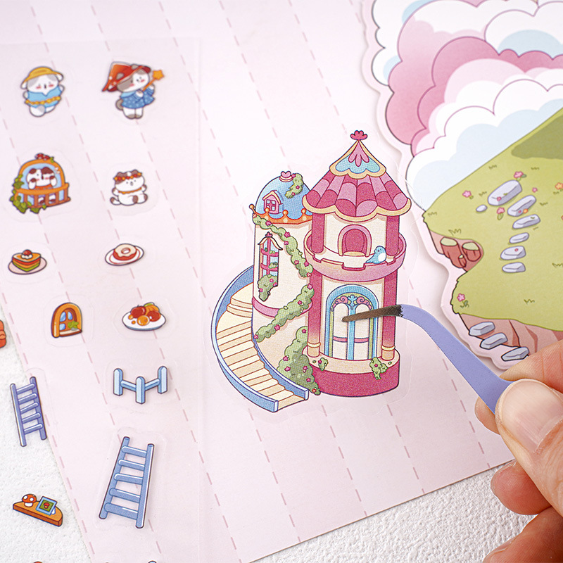 Jiluoyuki Meow Star Dream Series - Landscape Stickers Creative…