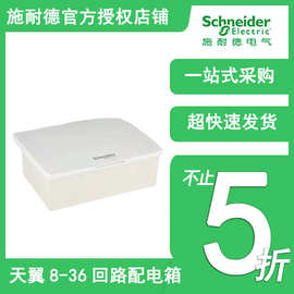 施耐德电气天翼配电箱暗装8~36回路强电箱布线箱 配电箱 白色现货