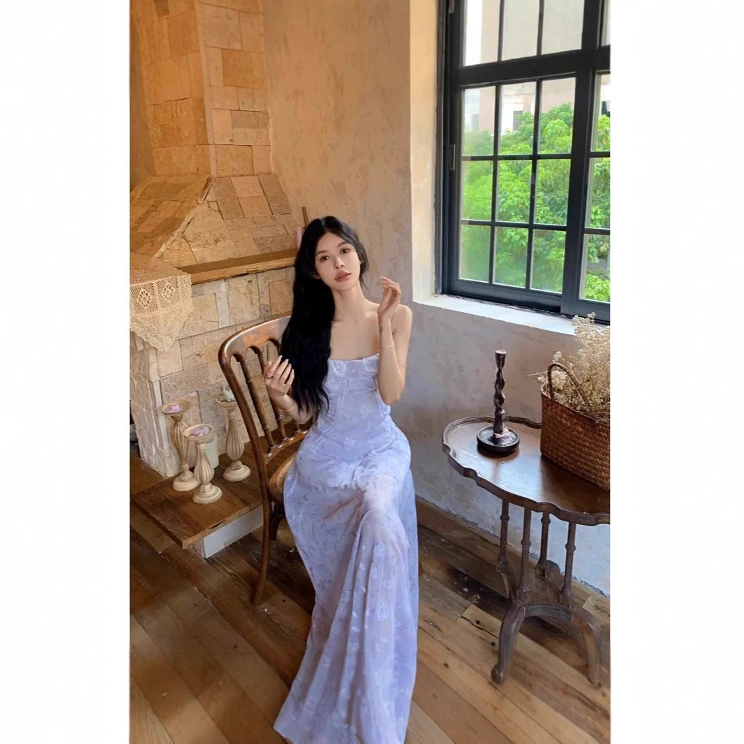 [단품] 퍼플 롱스커트