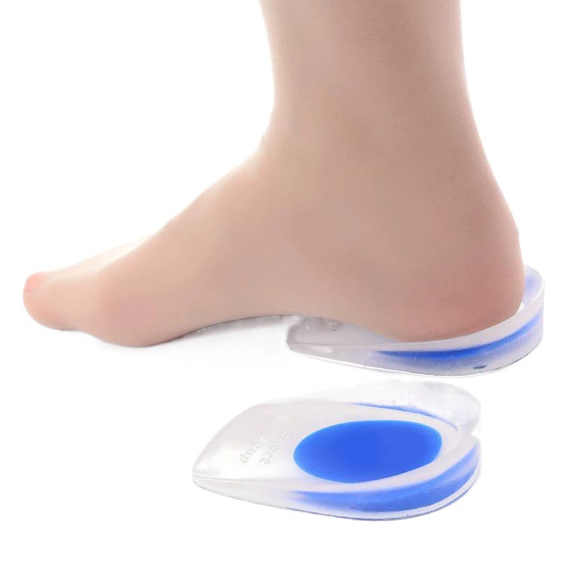 (Прямая продажа с фабрики) Подушечка для пятки из искусственной кожи, силиконовая стелька для чашки на каблуке, мягкая подушечка половинного размера, Подушечка для пятки