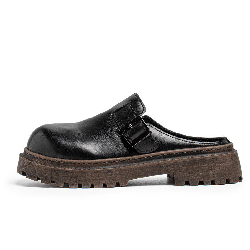 Diseñador de lujo ligero 2025 verano transfronterizo de alta calidad transpirable boken medio soporte zapatos de cuero para hombres zapatos de guisantes ligeros