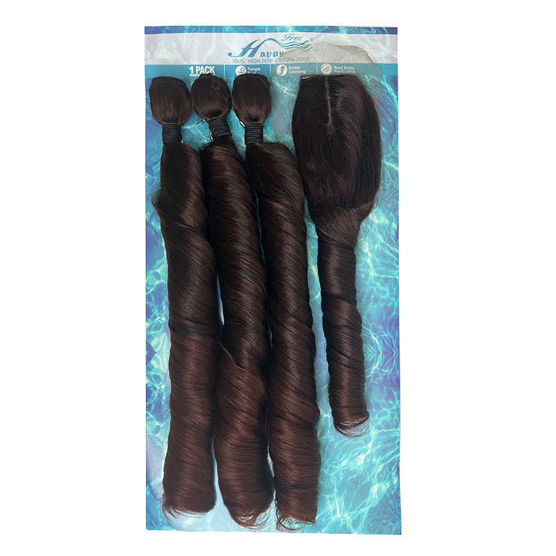 クロスボーダーアフリカヘアカーテンヘアバンドル頭皮エクステンションウィッグヘアブロックフレンチカールスパイラルウィッグ|undefined