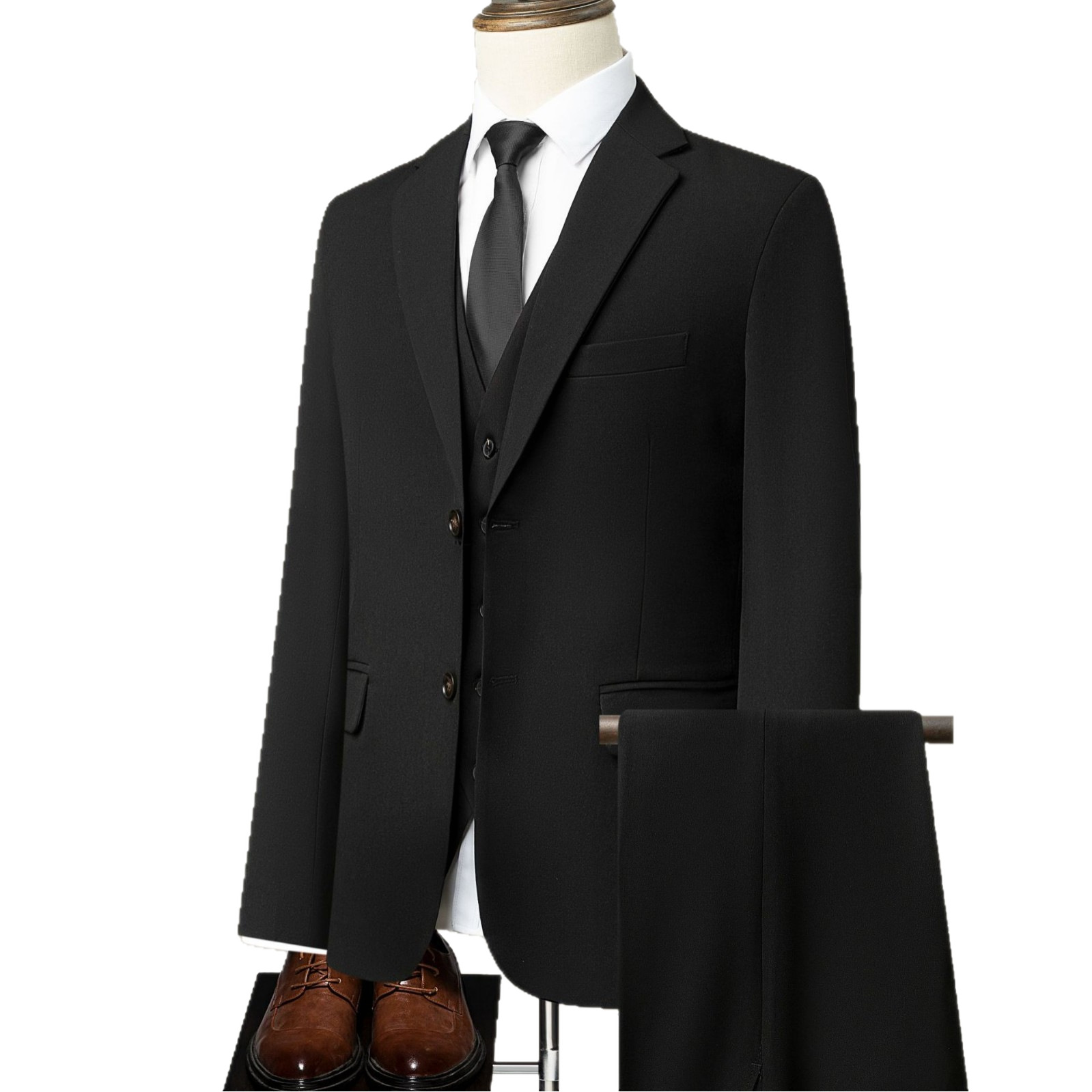 Suit Set for Men, High-End Business Suit, Men's Casual Professional Two-Piece Suit, Work Clothes, Wedding Banquet Group Wear