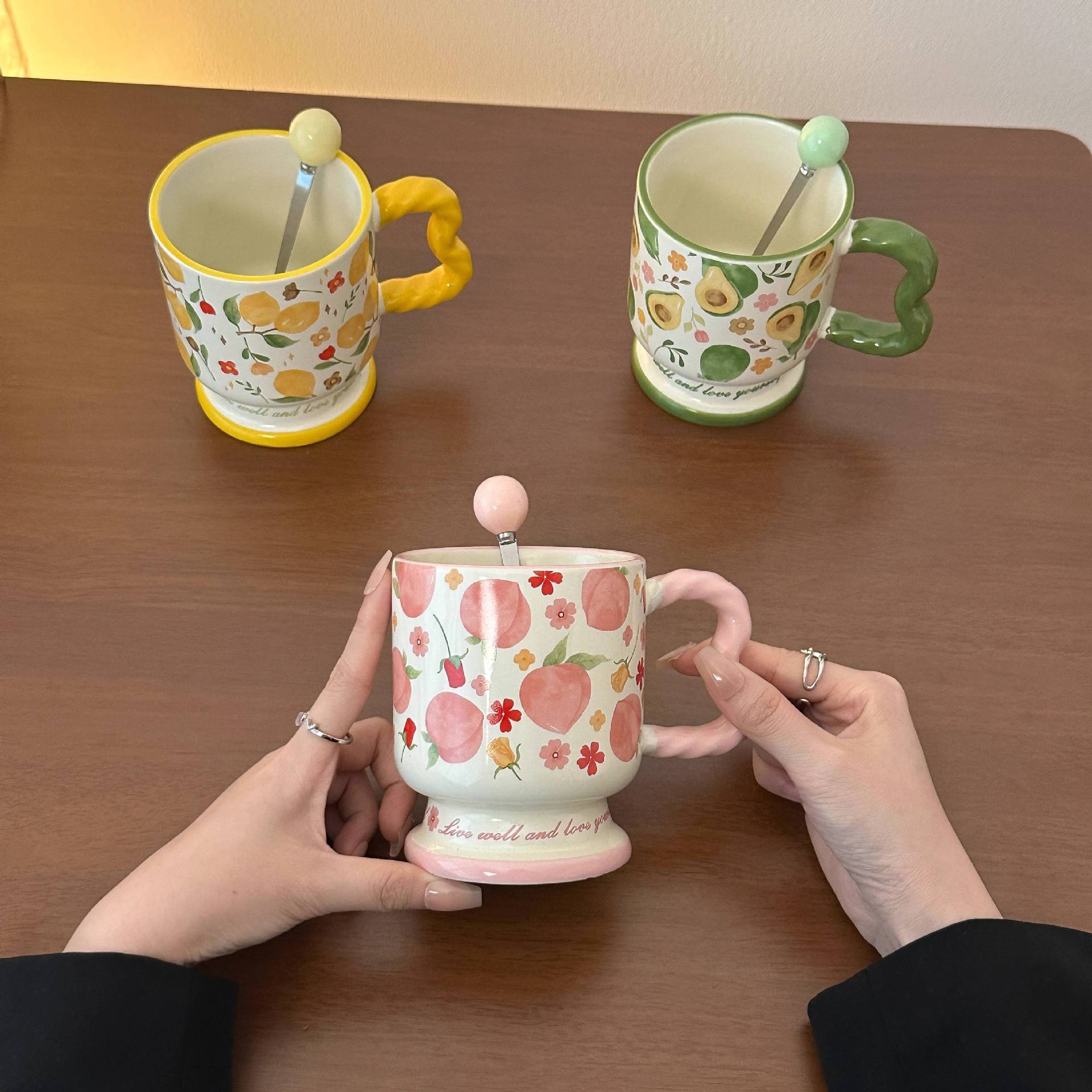 Regalos de cumpleaños de alta calidad para chicas, tazas de cerámica, tazas de café de desayuno de oficina prácticas