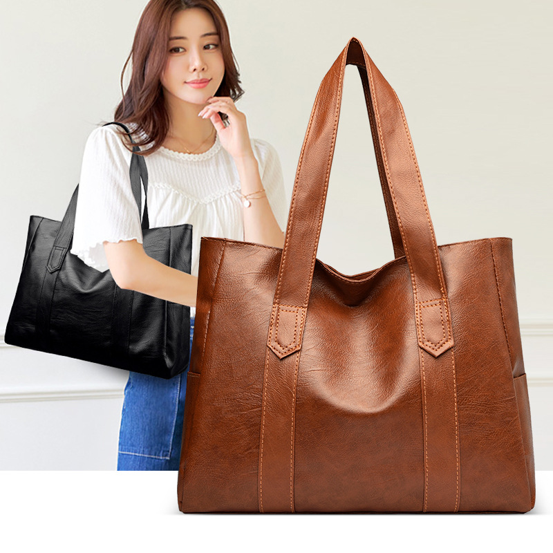 Big Bag 2023 New Fashion Simple Versatile Fashion Large Capacity Mom Bag Single Shoulder Bag Fashion Tote Bag Women's Bag