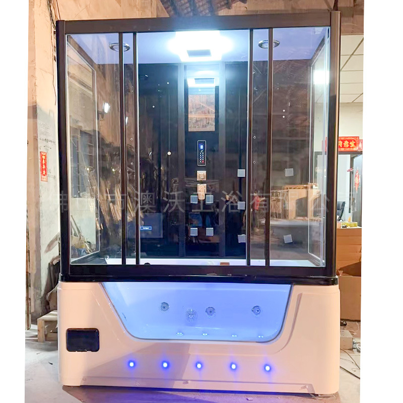 Acrílico ducha sala de vapor hogar Baño integrado vapor húmedo y seco partición Baño