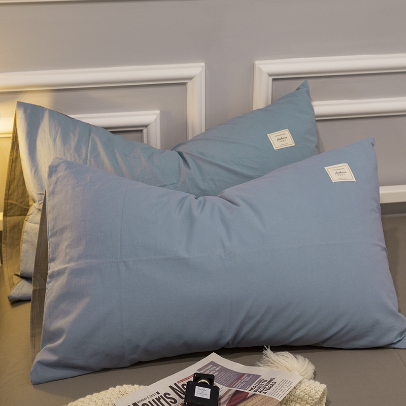 Funda de almohada de algodón ins, un par de fundas de almohada de algodón engrosadas para el hogar de celebridades de Internet, funda de núcleo de almohada individual, funda de forro interior