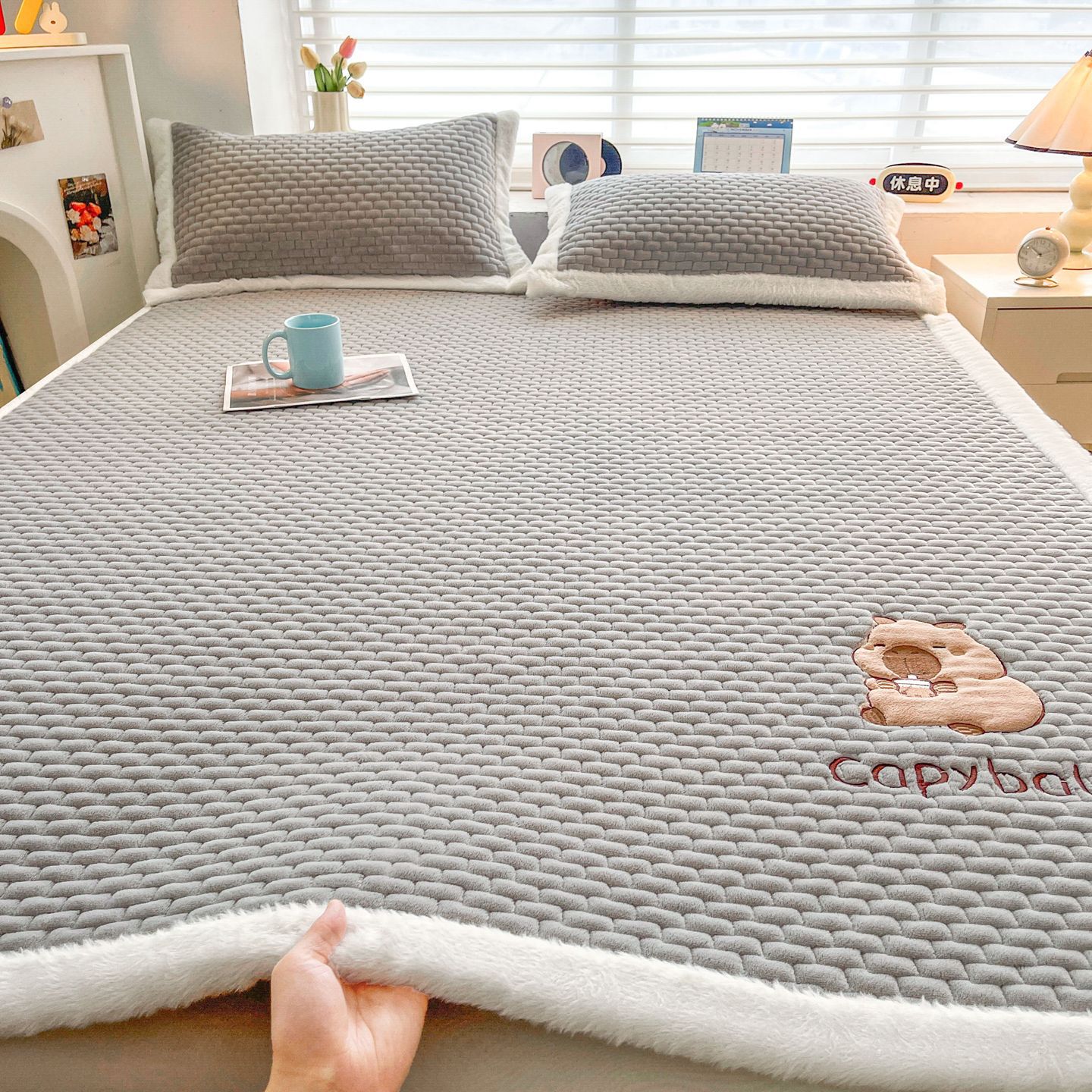 Class A Milk Velvet Mattress Cushion Sleeping Mat Household Thickened Plush Mattress Student Dormitory Single Floor Cushion