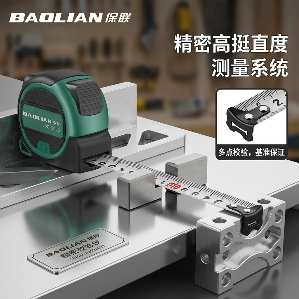卷尺包胶家用测量工具自锁加厚加硬耐磨钢卷尺防割手尺子盒尺
