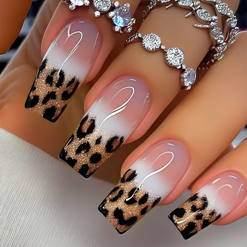 Uñas de uñas largas portátiles Parche de uñas postizas desmontables Sensación de alto nivel Venta al por mayor de uñas portátiles de venta caliente transfronterizas