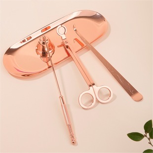 Stainless Steel Aromatherapy Candle Cutter Tool suit Extinguishing Candle Wick Extinguisher Candle Hook Tray Candle Cutter