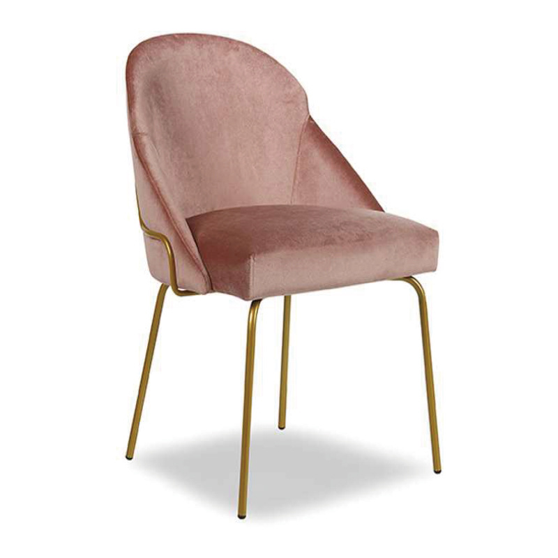 High-end Light Luxury Stainless Steel Gold Plated Soft Bag Chair Hotel Club Room Book Chair Restaurant Cafe Fabric Meal