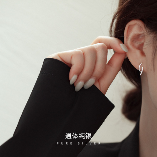 S925 silver personalized darts high-end earrings special design niche silver earrings women's fashionable and versatile earrings