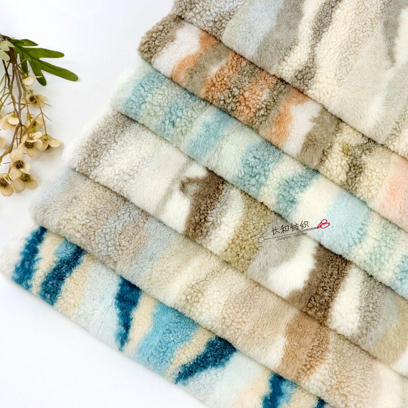 Spot camouflage Tiger Moon velvet gradient Teddy velvet small rabbit fur particles lamb wool clothing shoes and hats flannel