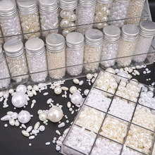 ABS有孔仿珍珠散珠 diy手工串珠子饰品配件自制手串手链项链材料