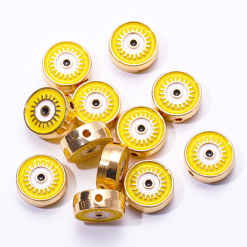 30g Weight Beads Jewelry Making Type 12mm Jewelry Making Size DIY Jewelry Accessories Classification 20 PCS/Package Quantity Alloy Material Devil's Eye Pattern Plating Design Retro, Classic Style Style 20 PCS/Package 12mm Alloy Devil's Eye DIY Jewelry Accessories Beads 无